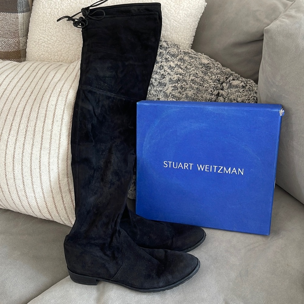 Stuart Weitzman lowland black sz 9.5 suede boots